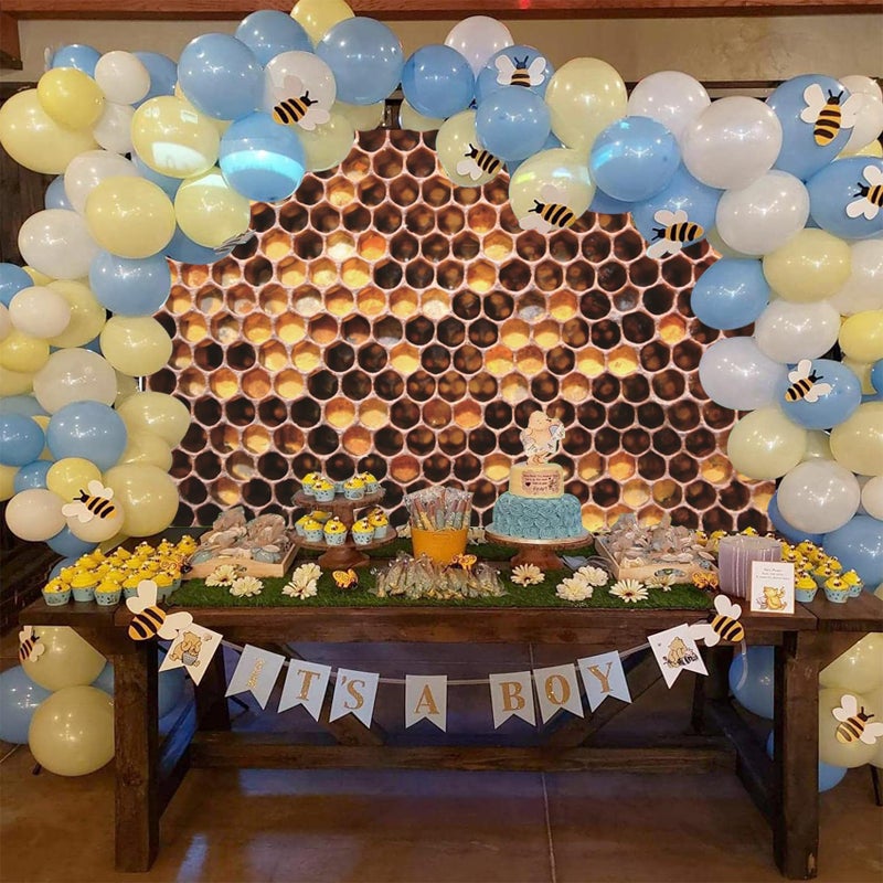 Baocicco 7x5ft Baby Shower Backdrop Real Apiary Honeycomb Bee Nest Beehive Backdrop Photography Background Happy Birthday Honeymoon Girls Boys Birthday Party Newborn Adults Portrait Studio Props - Image 4